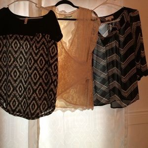 Bundle of 3 blouses.