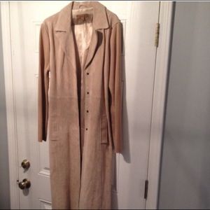 Arden B Tan Suede Long Coat