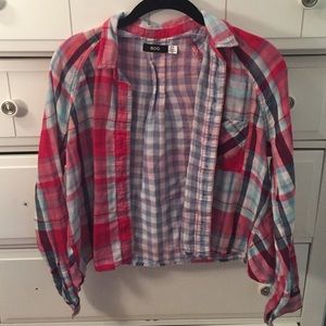 cropped flannel