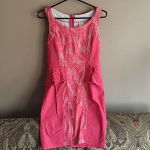 Amazing coral lace accent dress