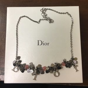 Christian Dior silver heart necklace.