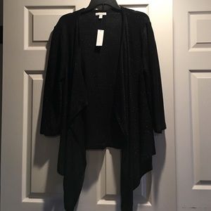 Drape Black Sparkle Sweater