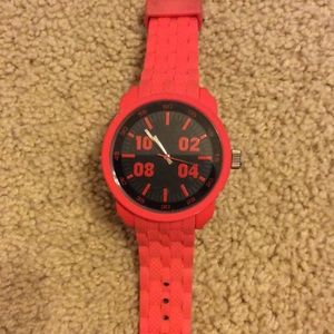 Red Analog Wrist Watch