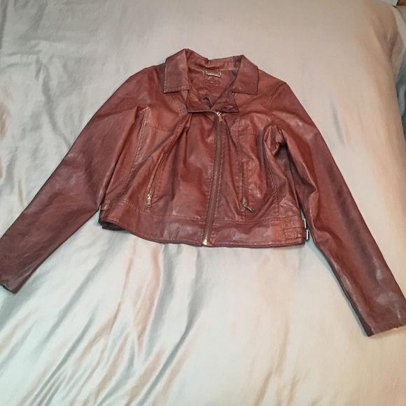 Brown leather jacket - Picture 1 of 1