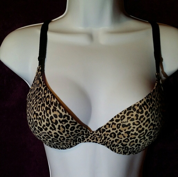 Pink by Victoria's Secret Leopard Print 32C bra - Picture 1 of 5