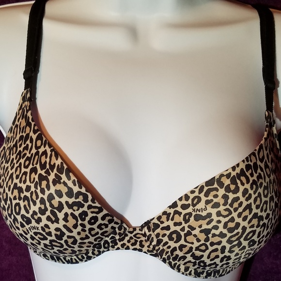 Pink by Victoria's Secret Leopard Print 32C bra - Picture 2 of 5
