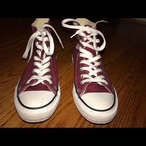 Maroon High Top Chuck Taylor All Star Converse