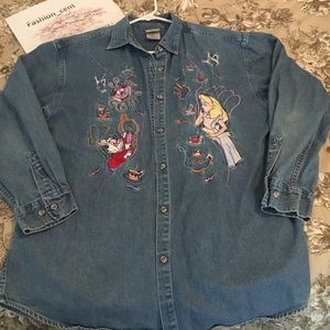Disney heavy denim top/jacket w/ Alice of Wondrlnd