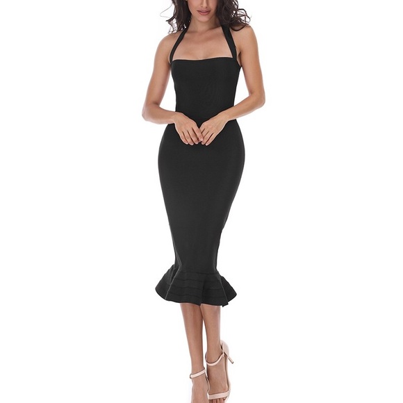 Bodycon Bandage Fishtail Runway evening Dresses - Picture 3 of 4