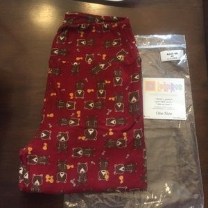LuLaroe 0/S 🦄 Teddy bear leggings NWT