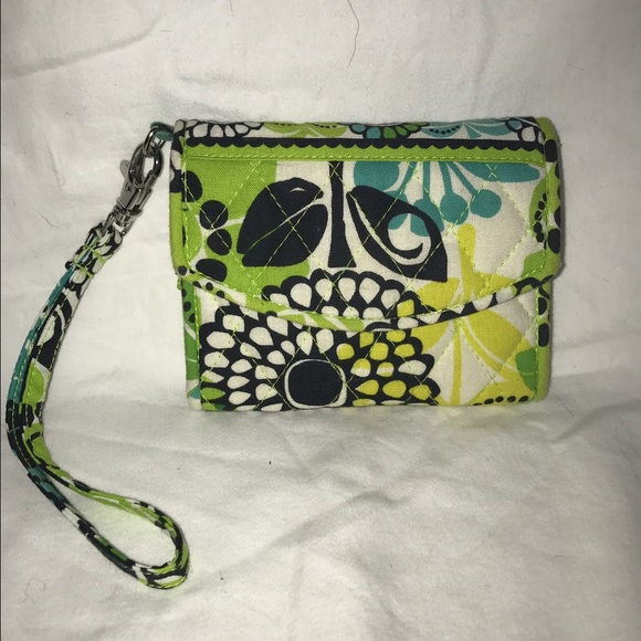 Vera Bradley Very Smart Wristlet in Lime's Up