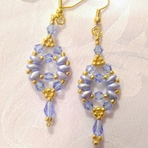 Blue Crystal Earrings