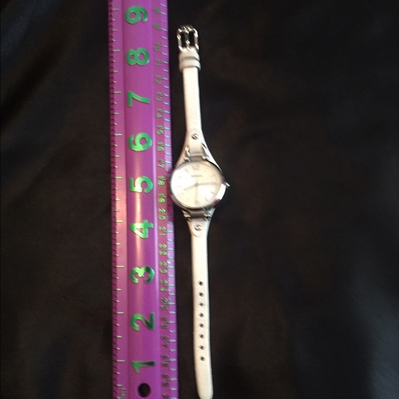 White fossil watch