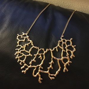 Gold coral necklace