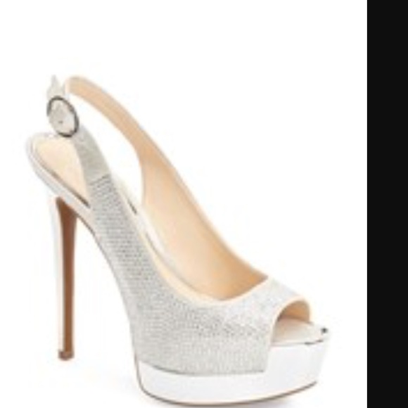 Jessica Simpson Kabale silver gem platform heelNEW