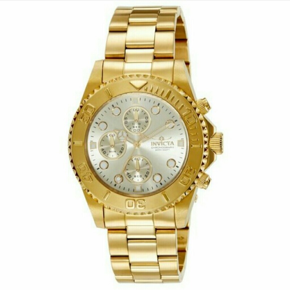 NWT Invicta $700 18K Gold chronograph watch