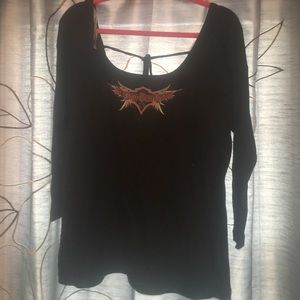Harley-Davidson 3/4 Sleeve Scoop neck t-shirt