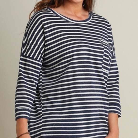 PLUSONLY ONE LEFTJazzi Striped Top - Picture 2 of 2