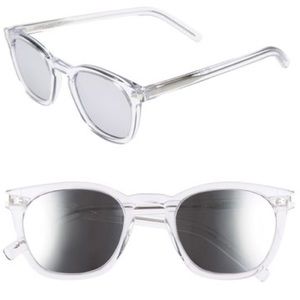 Saint Laurent Silver Mirrored Sunglasses