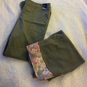 NWT New York & Co sz 12 zipper ankle olive pants❗️