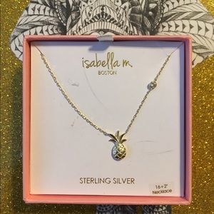Isabella M sterling silver pineapple necklace