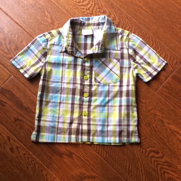 Boys plaid button up shirt size 18 months