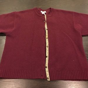 Eddie Bauer Burgundy Cardigan Sweater