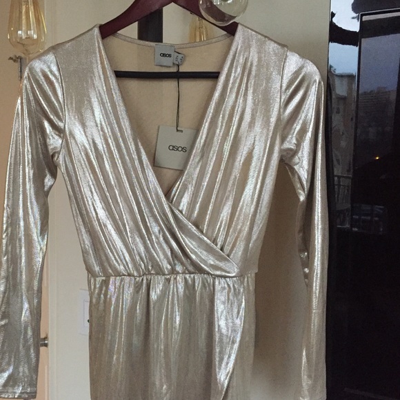 ASOS Gold Mini Dress - Picture 4 of 4