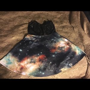 Galaxy print party dress