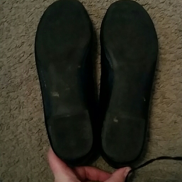 Black Rhinestone Roundtoe Flats - Picture 4 of 4