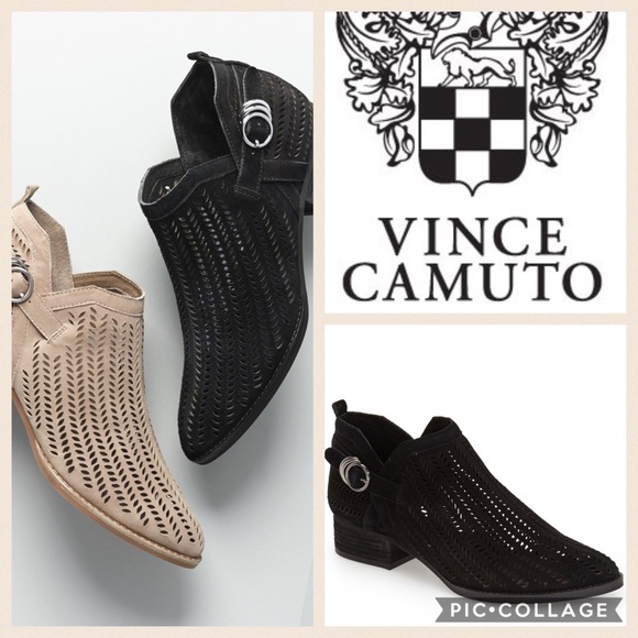 Vince Camuto Shoes - Vince Camuto Campina Perforated Bootie/Blk/sz 6.5