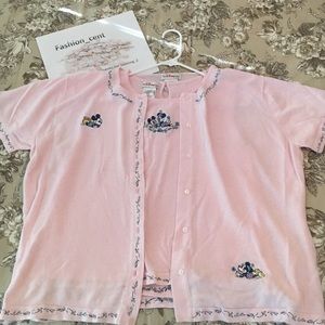 Disney 2piece sweater embroidered w/ Mickey Minnie