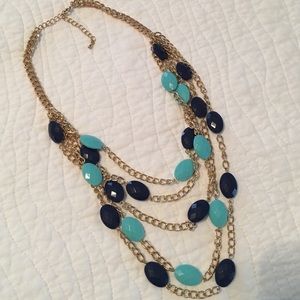 Blue $ teal necklace