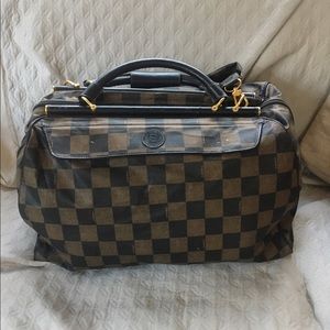 Vintage Fendi Checkered Weekender Tote Bag