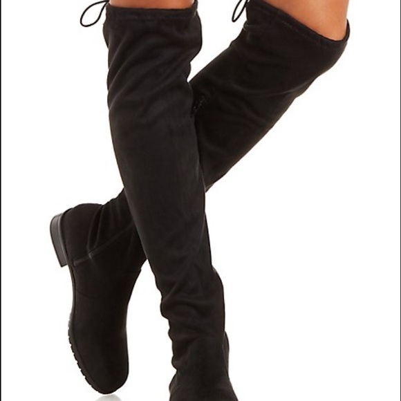 Bamboo Suede Over the Knee Boots