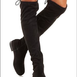 Bamboo Suede Over the Knee Boots