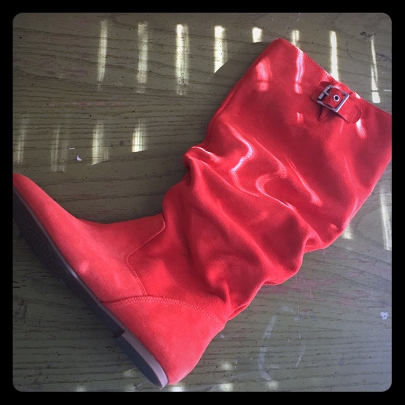 Gianni Bini orange boots. like new.