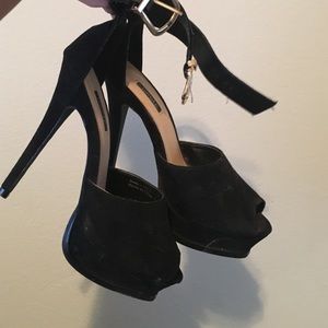 Black Strapped Heels