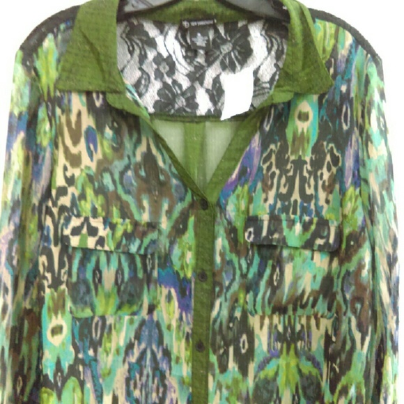 NWT New Directions Sheer Top Sz. XL - Picture 4 of 4