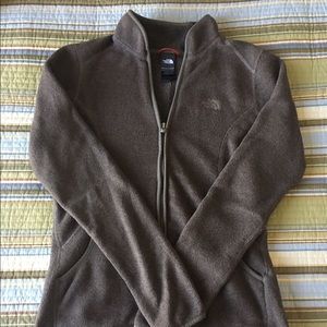 PRICE FIRM* Chocolate Brown North Face Zip-Up