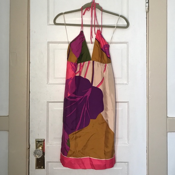 TIBI floral silk dress