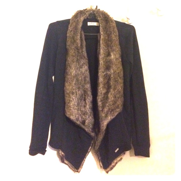 Hollister Faux Fur Cardigan