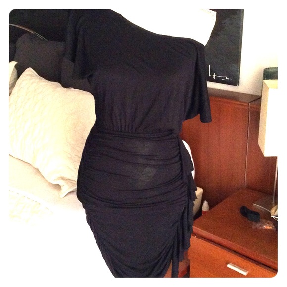 Sexy black off the shoulder dress