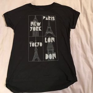 Women's Black Graphic Tee