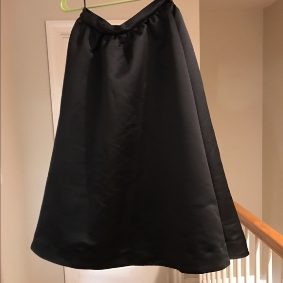Parker black satin skirt
