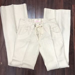 Linen pants, bell bottom