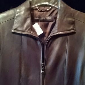 Marc New York brown leather jacket