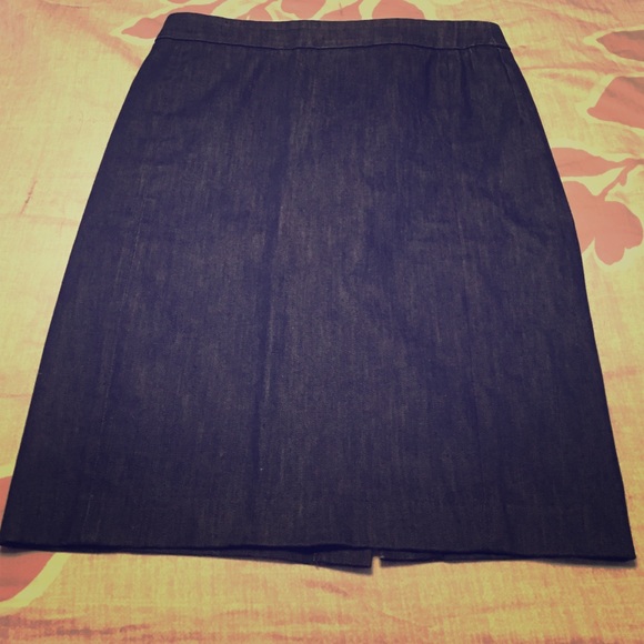 Dark wash denim skirt