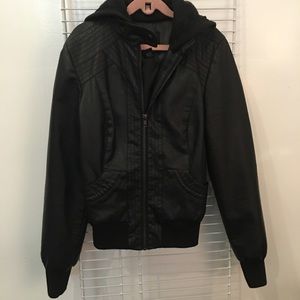 Tilly's Faux Leather hoodie jacket