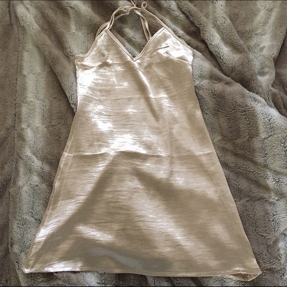 Gold slip dress